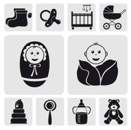 Set of baby sings Vector N2