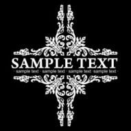 Decorative Vintage Ornate Banner N3