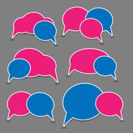 Speech bubbles vector illustration N44