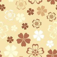 Seamless patterns with flowers Vector illustration
