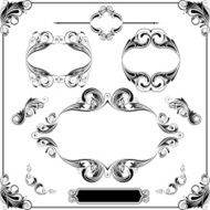 Set frame and corner swirl design N2