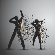 Exploding silhouettes