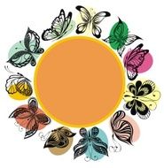Set of butterflies silhouettes N3