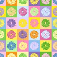 Seamless background with flowers Vector illustration