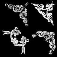 Set Of Four One Color Corners