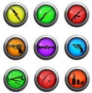 Weapon icon set
