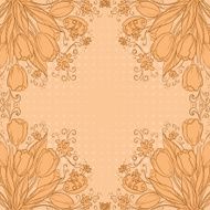 Flowers tulips on abstract background N2