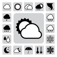 Icon set of weather