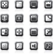 phone performance internet and office icons N7