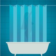 woman silhouetter in shower bathing bathroom