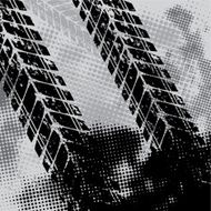 Grunge tire track background N2
