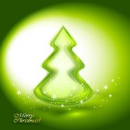 Christmas tree made from glass
