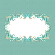turquoise floral frame