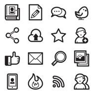 Social Media Icons Set 1 - Simpla Series
