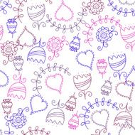 simple seamless pattern with flowers