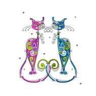 Couple of cats silhouette for your design