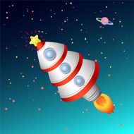 Christmas card with rocket N2