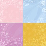Set abstract floral backgrounds N2