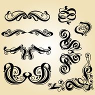 calligraphic elements set N3