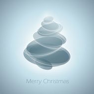 Abstract shiny Christmas tree in light blue