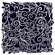 Abstract background woodcut style