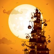 Halloween celebration in the town