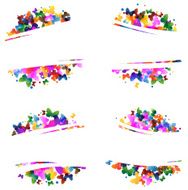 Multicolored silhouettes of butterflies
