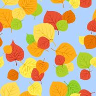Seamless pattern with autumn leaves Vector EPS 8