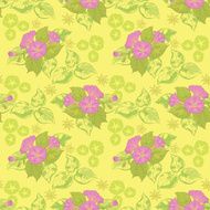 Seamless background flowers and leaves