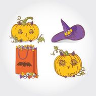 Halloween elements objects and icons for your design