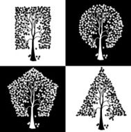Trees of different geometric shapes