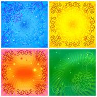 Abstract floral background eps10 set