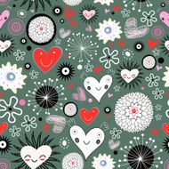 texture with hearts