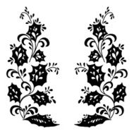 Flowers black silhouettes