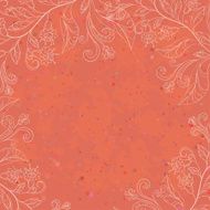 Background with contours of flowers