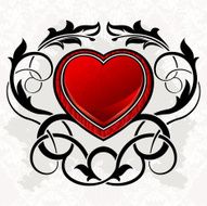 Valentine ornamental heart
