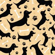 Dog seamless background