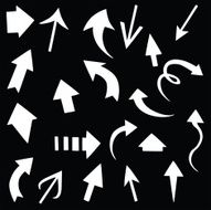 vector silhouette of different arrows N3