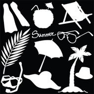 vector silhouette of the elements rest