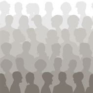 Seamless pattern of people silhouettes N5
