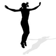 Vector silhouette of a woman N1654