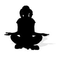 Vector silhouette of a woman N1656