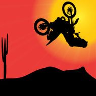 Vector silhouette of a motorcycle N11