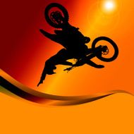 Vector silhouette of a motorcycle N13