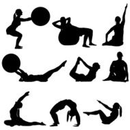 Very flexible woman working out