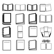 Business icons notebook and book N2