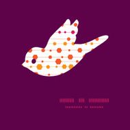 Vector abstract colorful stripes and shapes bird silhouette pattern frame