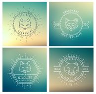 Trendy Retro Vintage Insignias Bundle Animals N6
