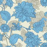 Seamless Pattern with floral ornament N152