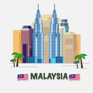 Kuala Lumpur Malaysia - vector illustration N2